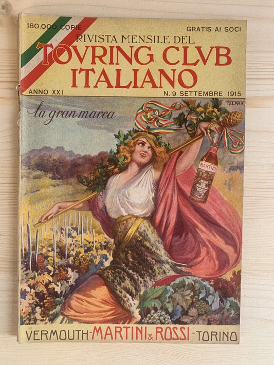 TOURING CLUB settembre 1915 - ANNO XXI N.8 Vermouth martini #