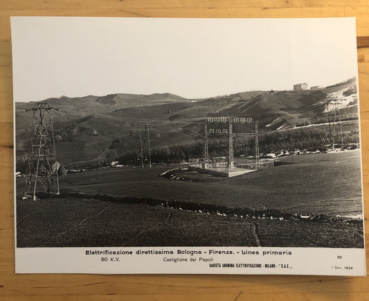 FERROVIE direttissima Bologna Firenze, Castiglione dei Pepoli 1934