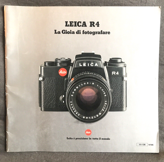LEICA R4 - BROCHURE OPUSCOLO PUBBLICITÀ