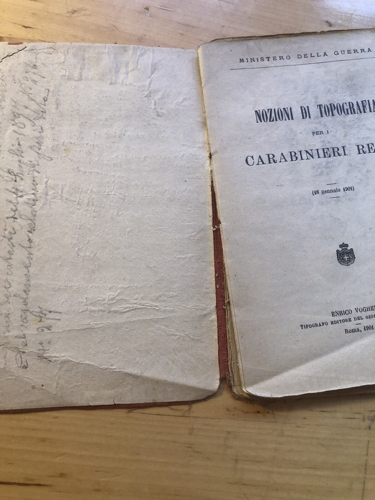 Nozioni di Topografia per i Carabinieri Reali, Ministero della guerra. 1901