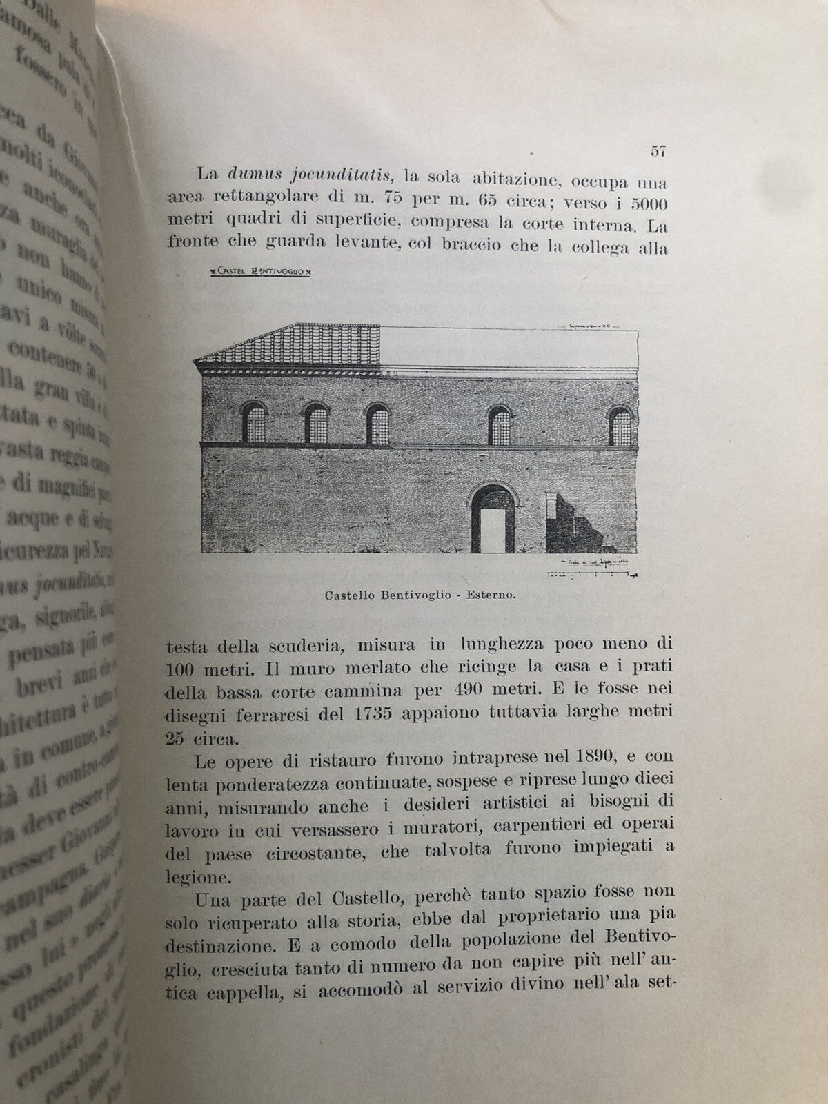 Il Castello di Giovanni II Bentivoglio a ponte Poledrano. Rubbiani edizione 1914