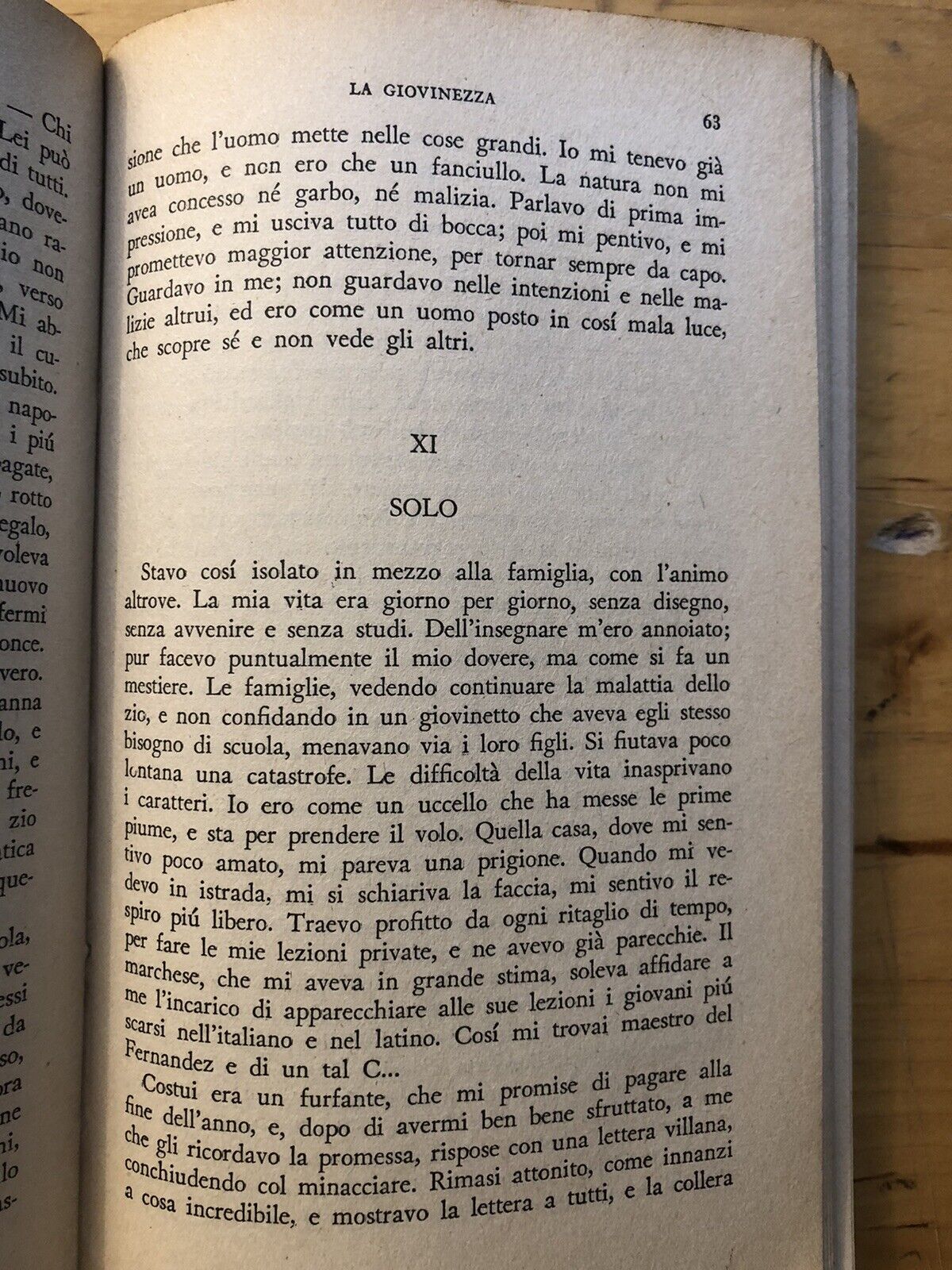 La Giovinezza, De Sanctis a cura di Dario Puccini. Universale economica 1950
