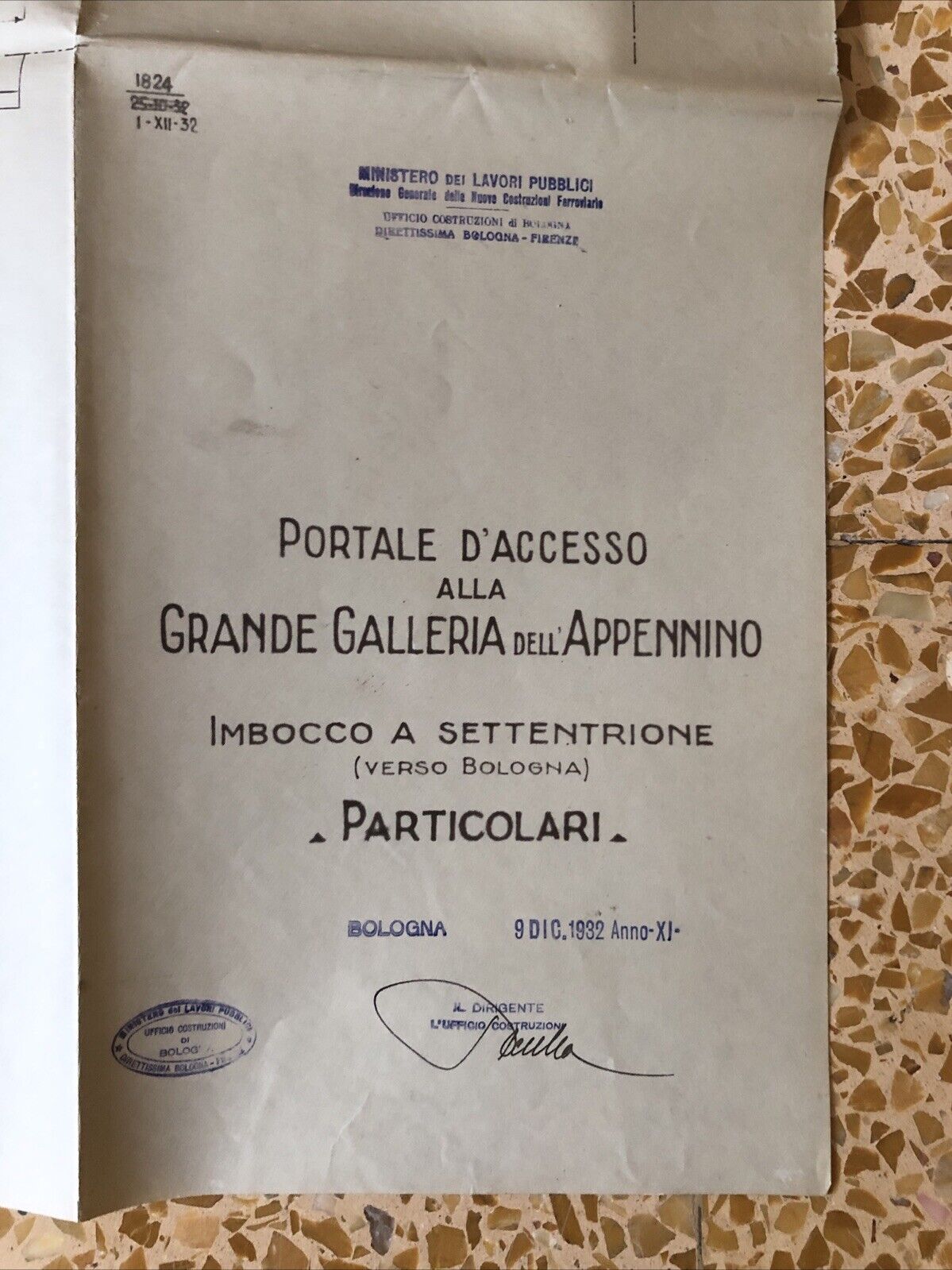 FERROVIE DELLO STATO grande galleria dell'Appennino verso Bologna 1932