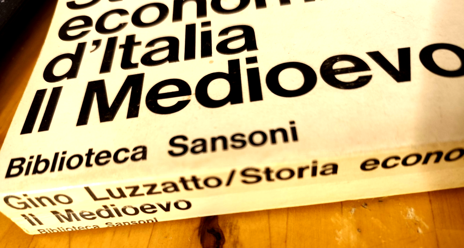 Storia economica d'Italia - Il Medioevo - Gino Luzzato 1970