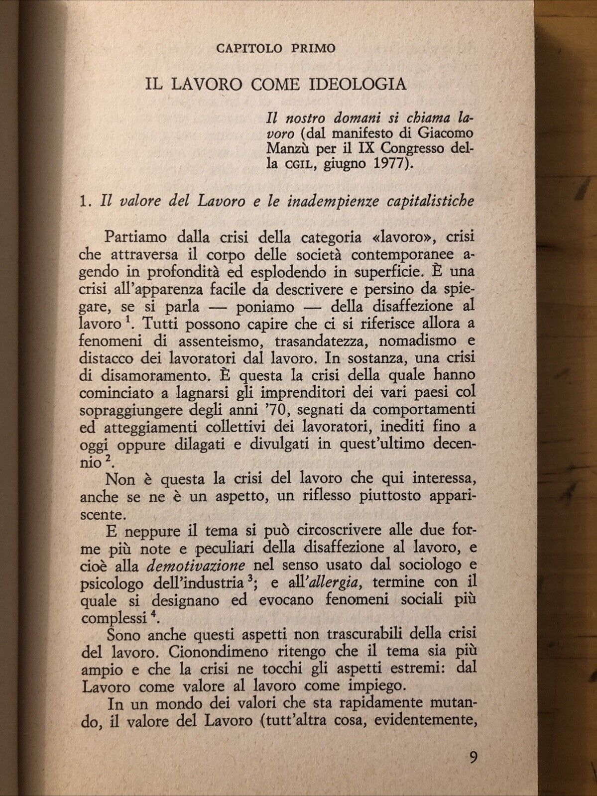 Il lavoro come ideologia, Aris Accornero. il Mulino 1980 SOCIOLOGIA
