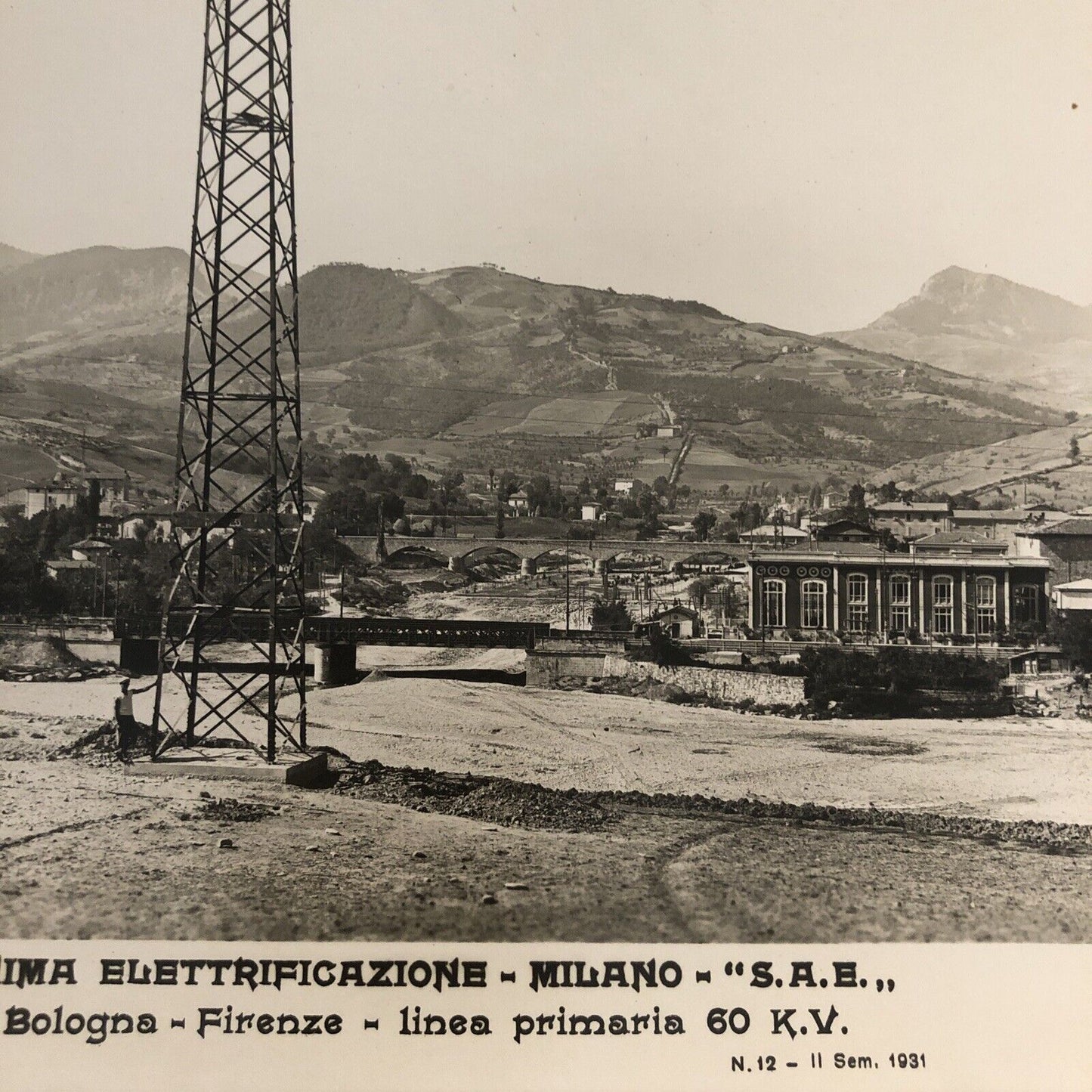 FERROVIE direttissima Bologna Firenze linea primaria 1931