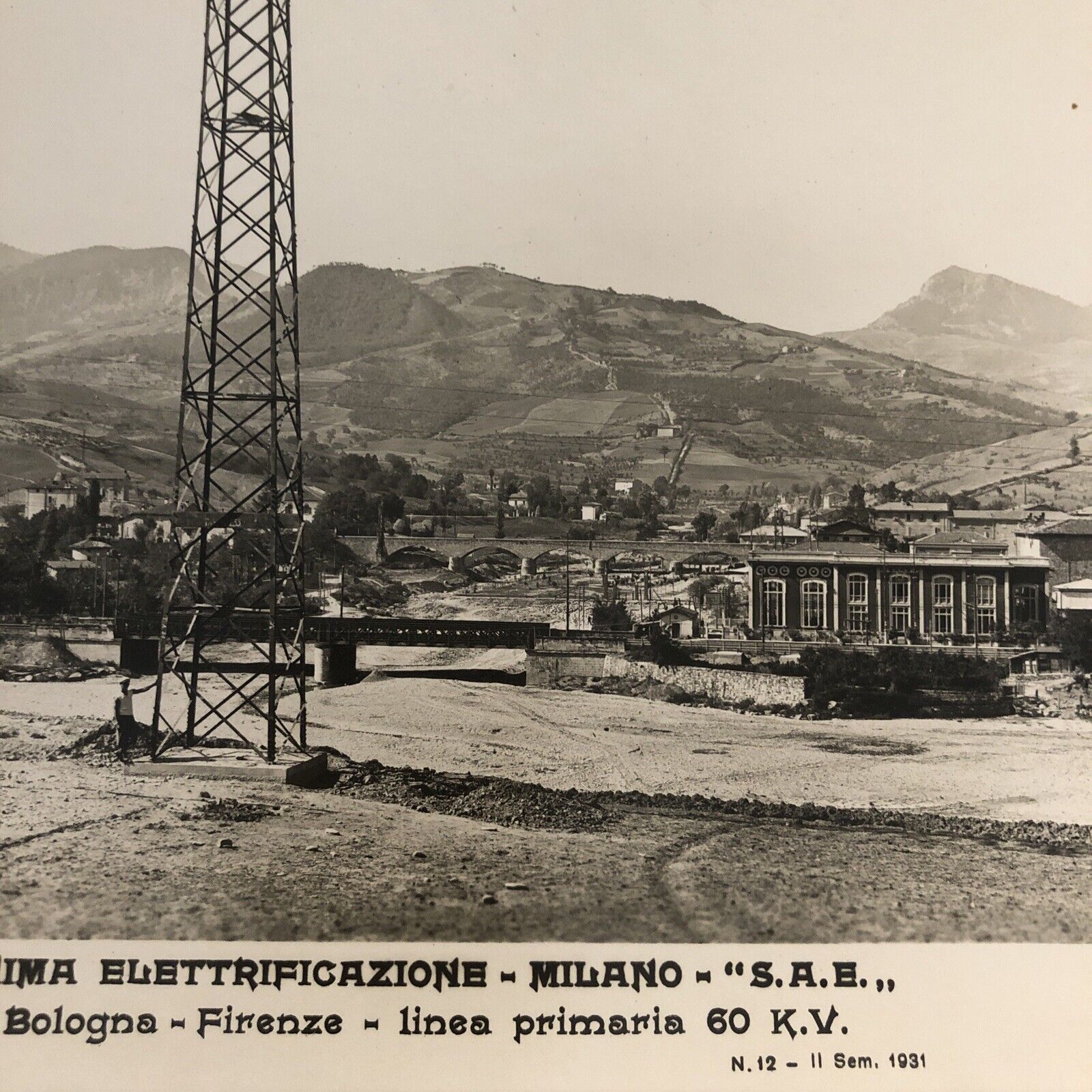 FERROVIE direttissima Bologna Firenze linea primaria 1931