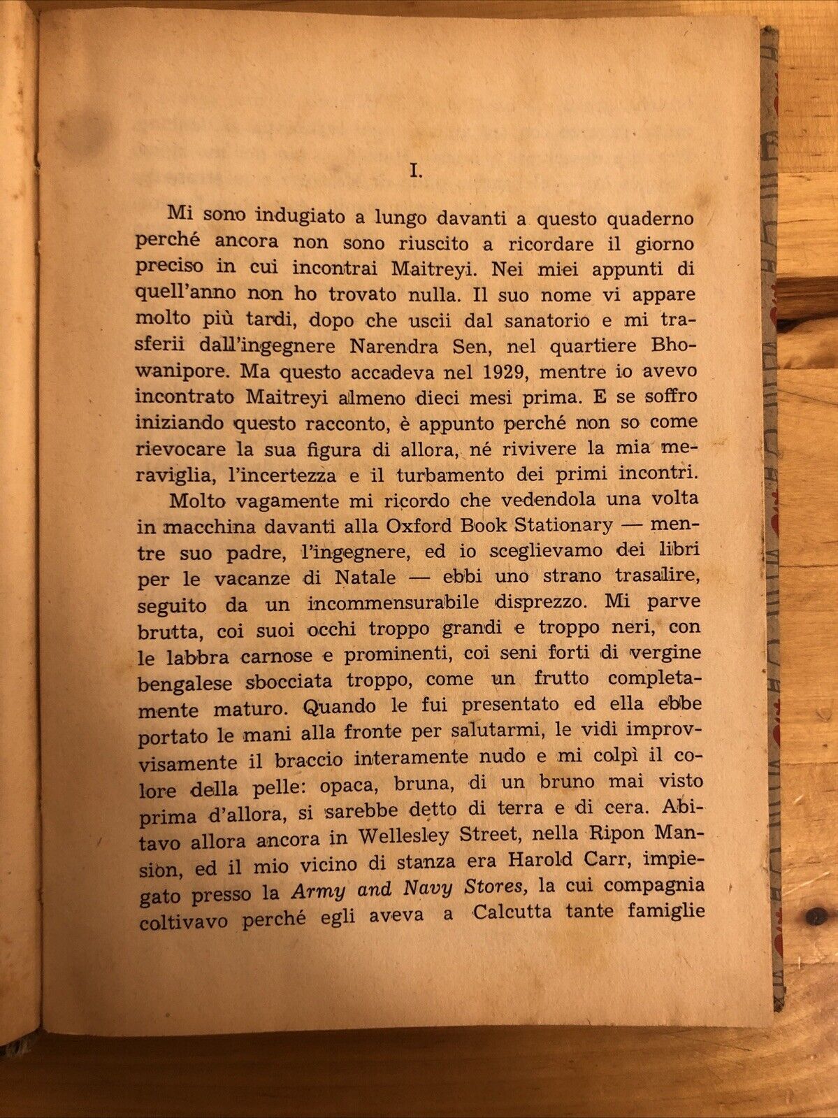 Passione a Calcutta - Mircea Eliade, casa editrice la Caravella 1945