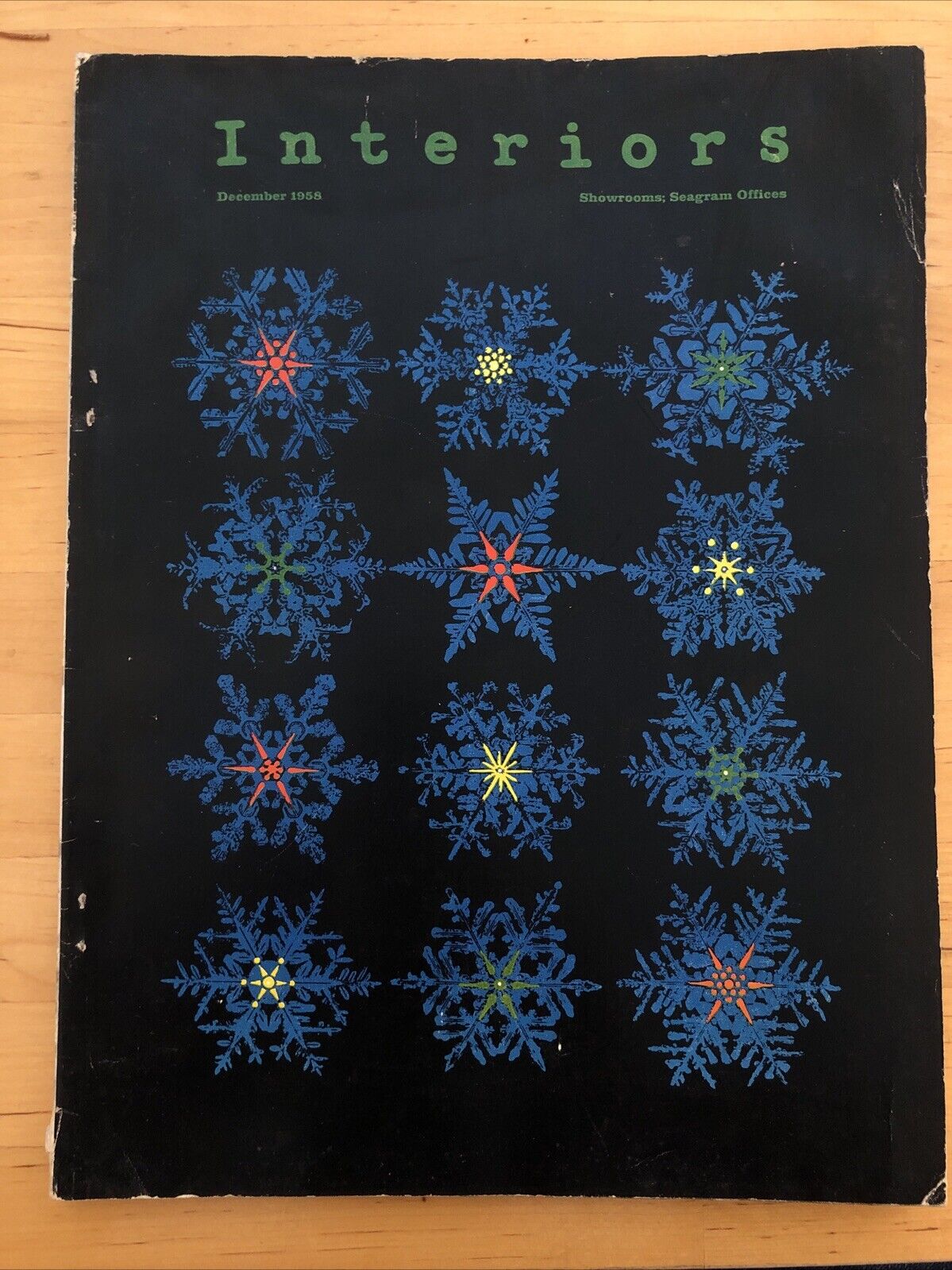 INTERIORS MAGAZINE DECEMBER 1958. Interiors, design, architecture. Olga Gueft