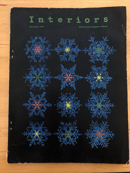 INTERIORS MAGAZINE DECEMBER 1958. Interiors, design, architecture. Olga Gueft