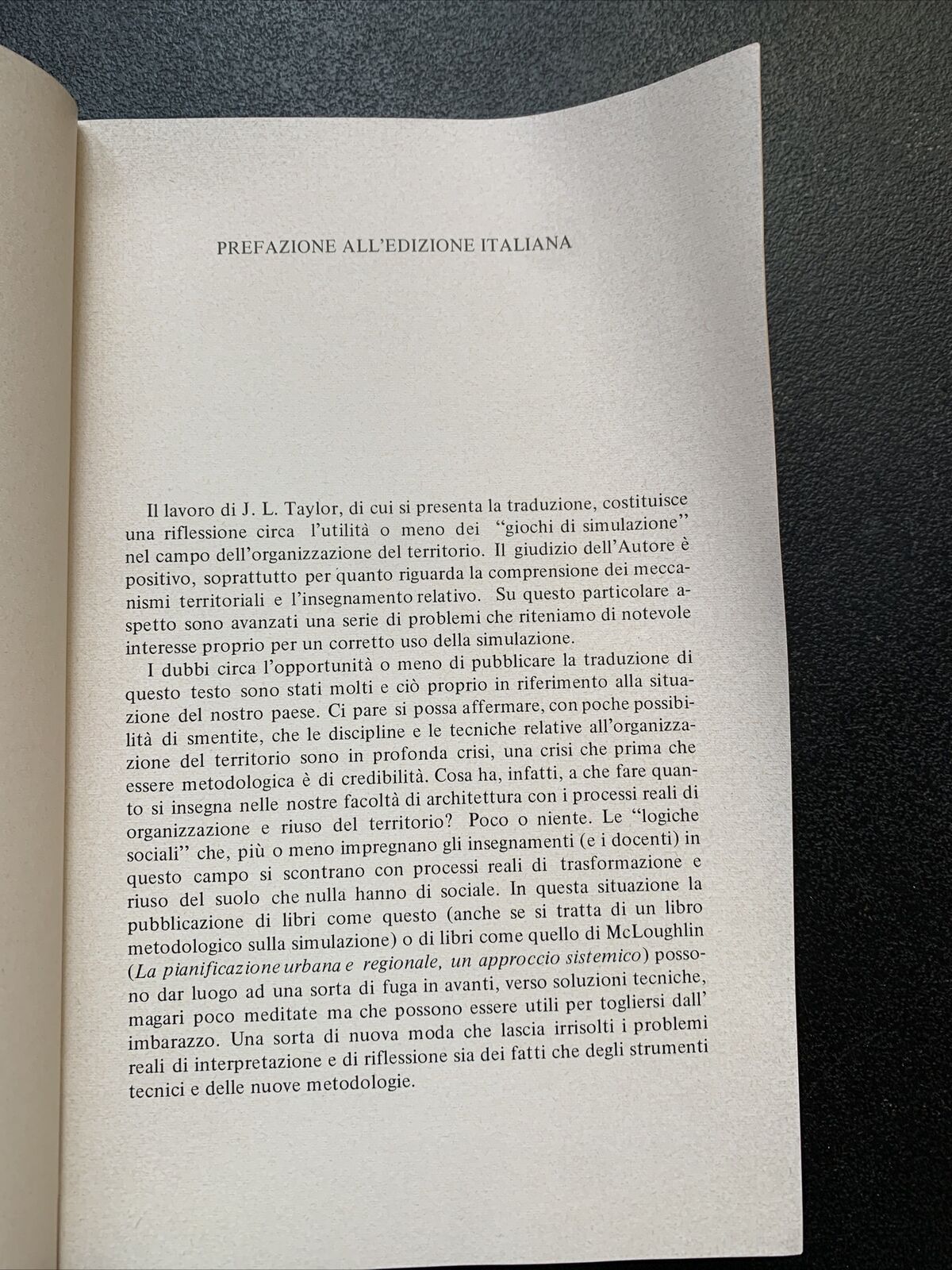 I giochi di simulazione nell'organizzazione del territorio - John L. Taylor 1976