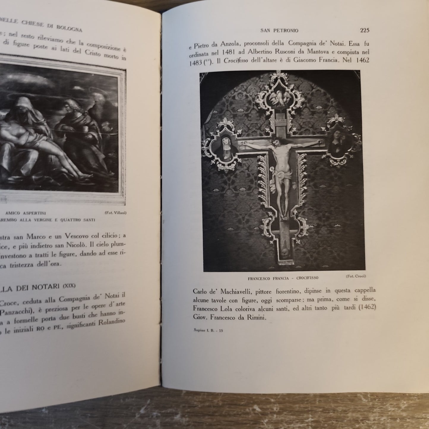 L'arte nelle chiese di Bologna secoli XV XVII -  I.b. Supino - ZANICHELLI 1938