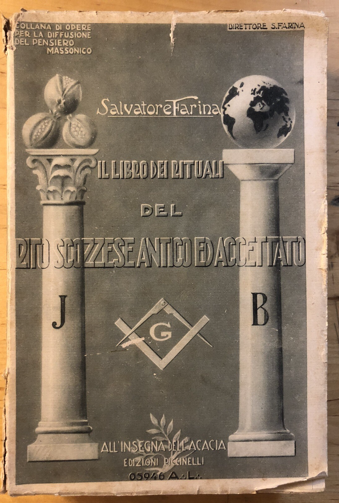 Il libro dei rituali del rito scozzese antico accettato, Salvatore Farina 1946