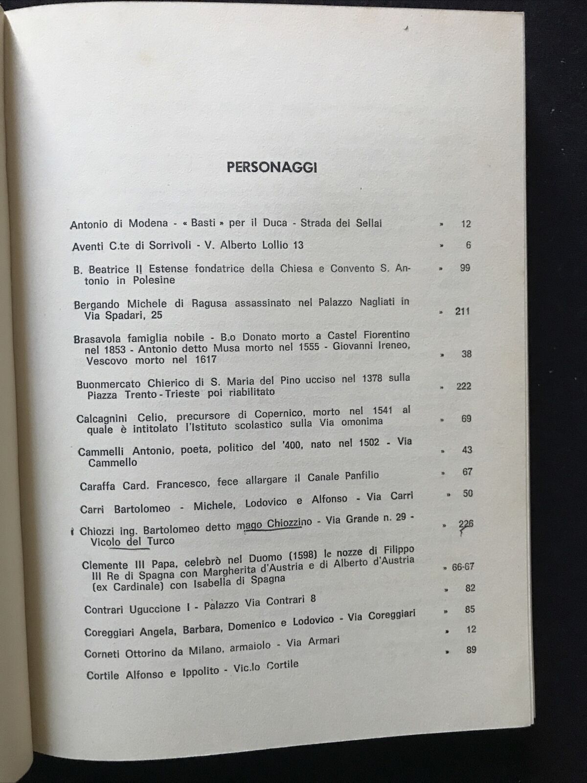 FERRARA - Nomenclatura ed etimologia delle piazze strade Ferrara, G. Melchiorri
