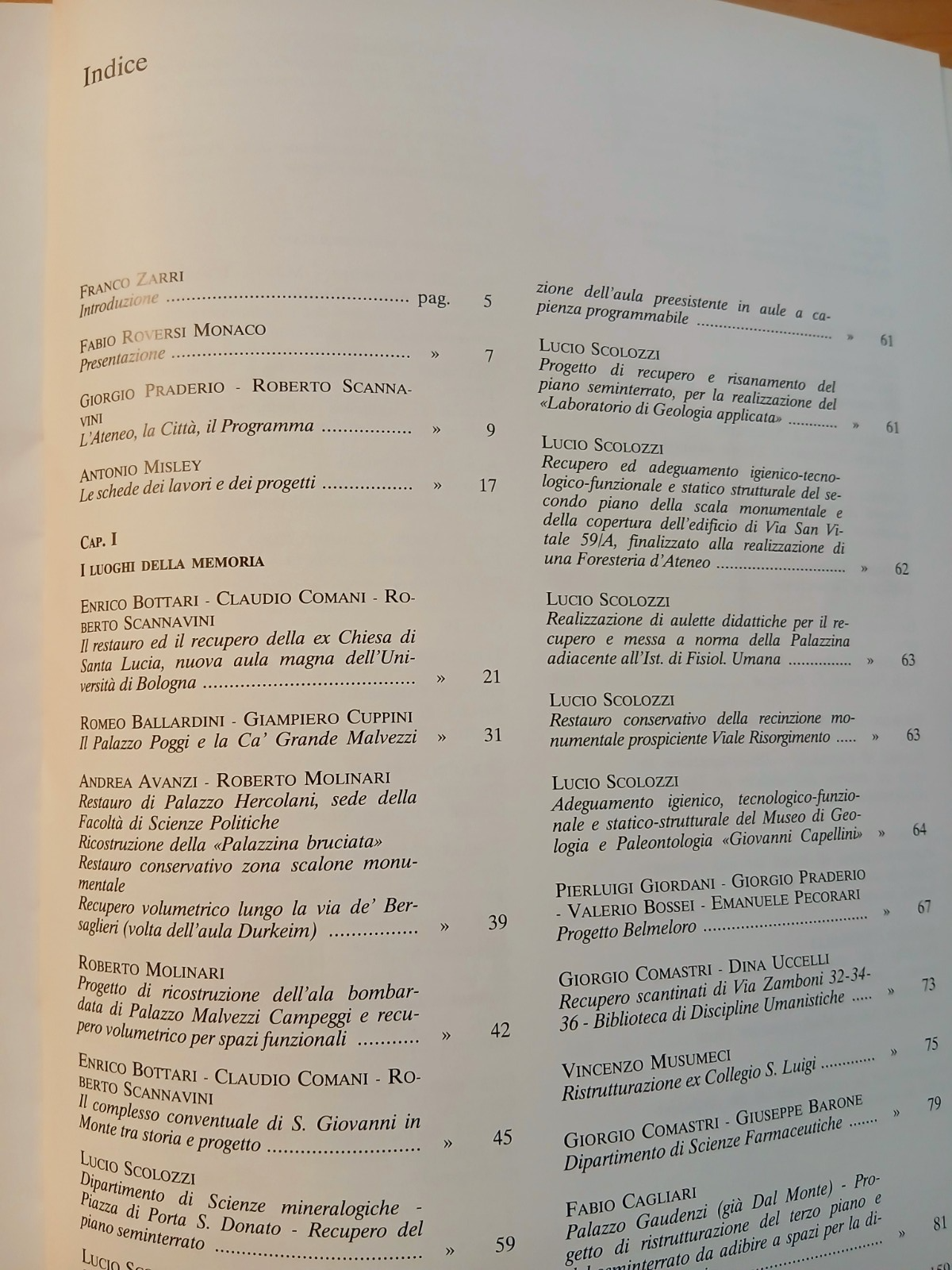 Lo sviluppo urbano ed edilizio dell'Ateneo Bolognese 1986/1995 Inarcos - Bologna