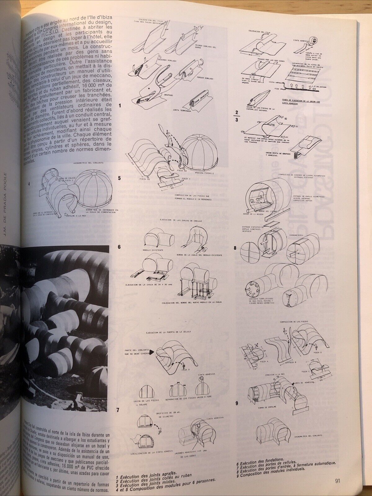 Techniques & Architecture - Architectures textiles, structures gonflabes  1975