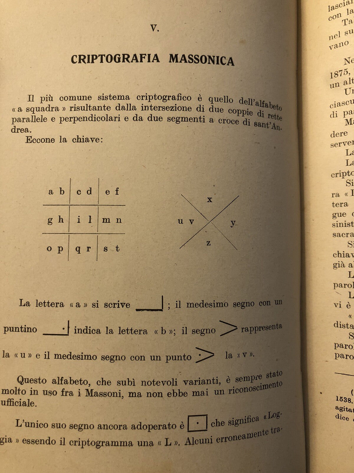 Il libro dei rituali del rito scozzese antico accettato, Salvatore Farina 1946