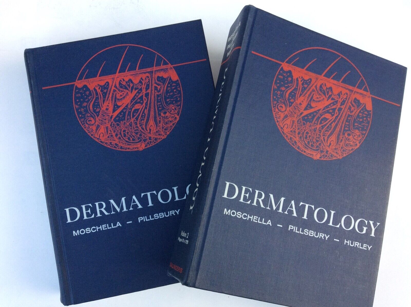 DERMATOLOGY MOSCHELLA PILLSBURY HURLEY SAUNDERS COMPANY TWO VOLUMES