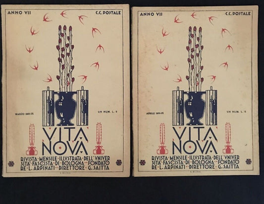 VITA NOVA ANNO VII aprile e marzo 1931 2VOLUMI L. ARPINATI università Bologna
