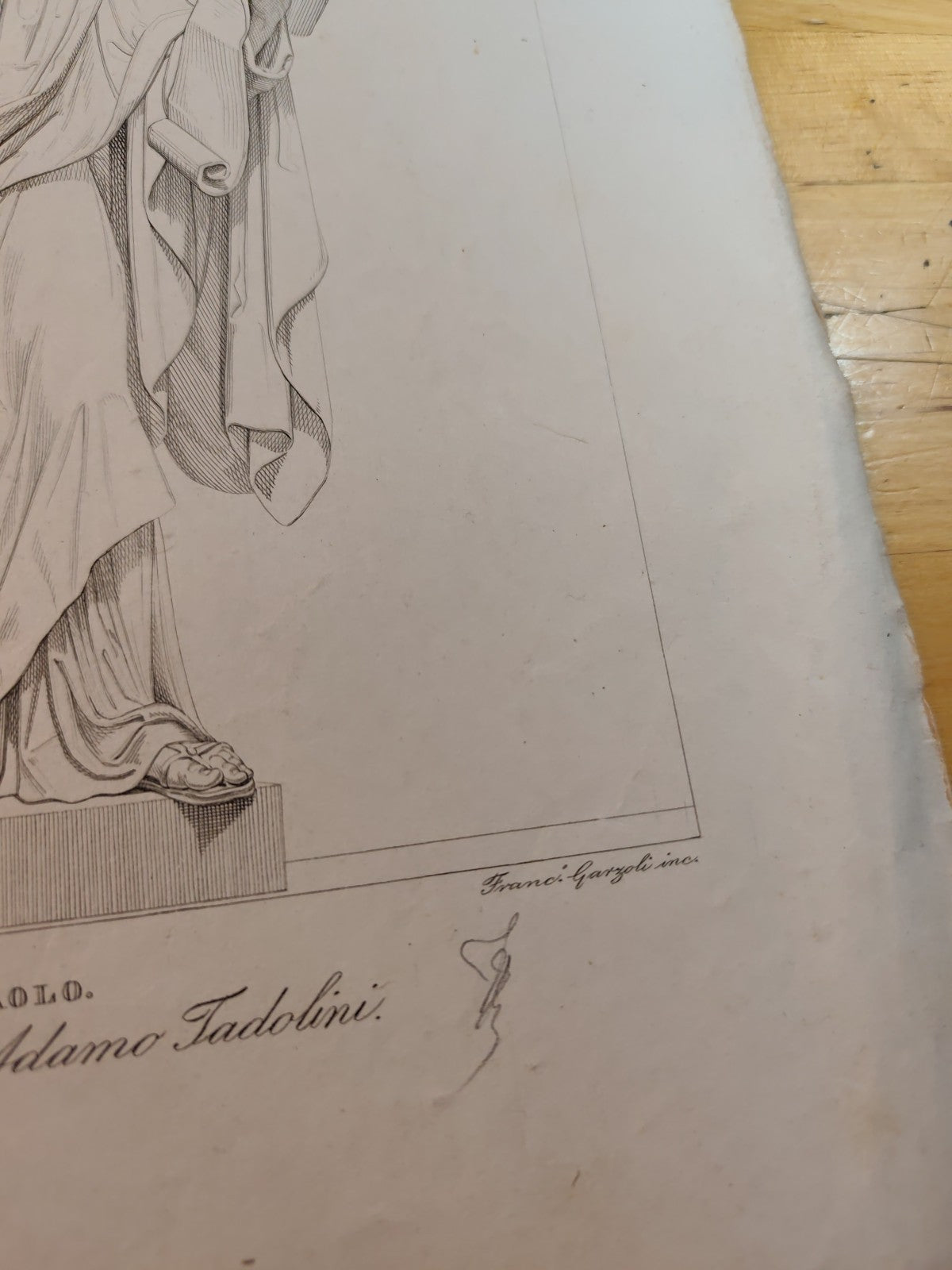 Acquaforte incisione - Garzoli Inc. SAN PAOLO Adamo Tadolini. 