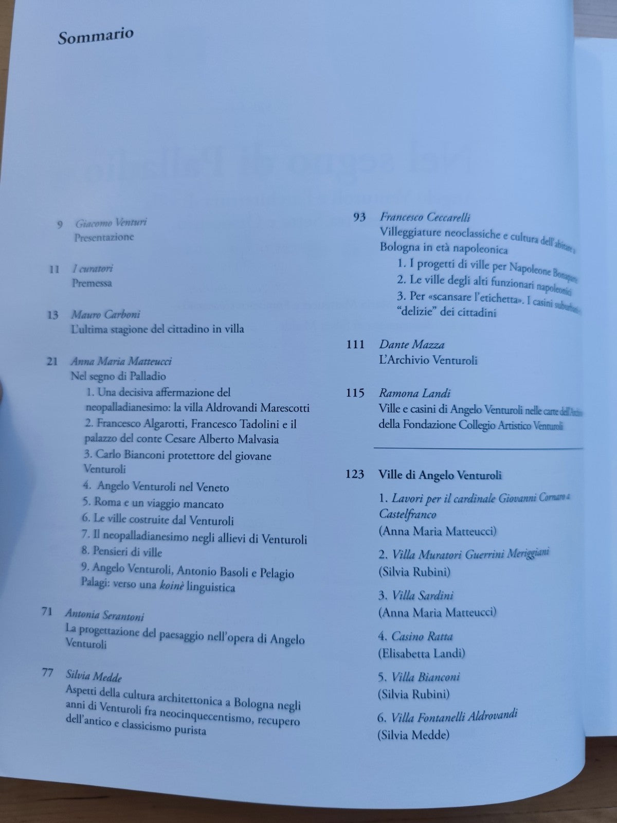 Nel segno di Palladio, Angelo Venturoli e l'architettura di villa nel Bolognese