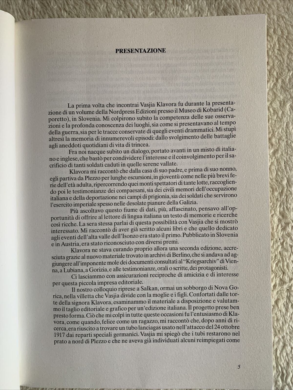 La croce Blu, Vasja Klavora. I libri della prima guerra Mondiale, Nordpress 2002