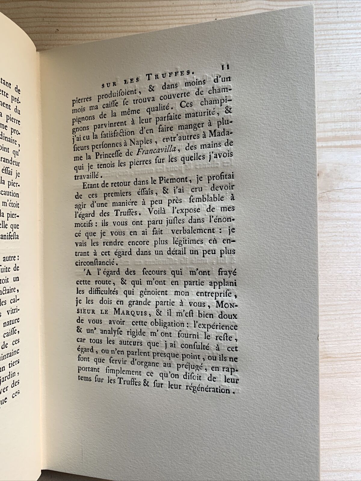 LETTRES SUR LES TRUFFES DU PIÉMONT Le Comte De Borch en 1780 - RISTAMPA 1974