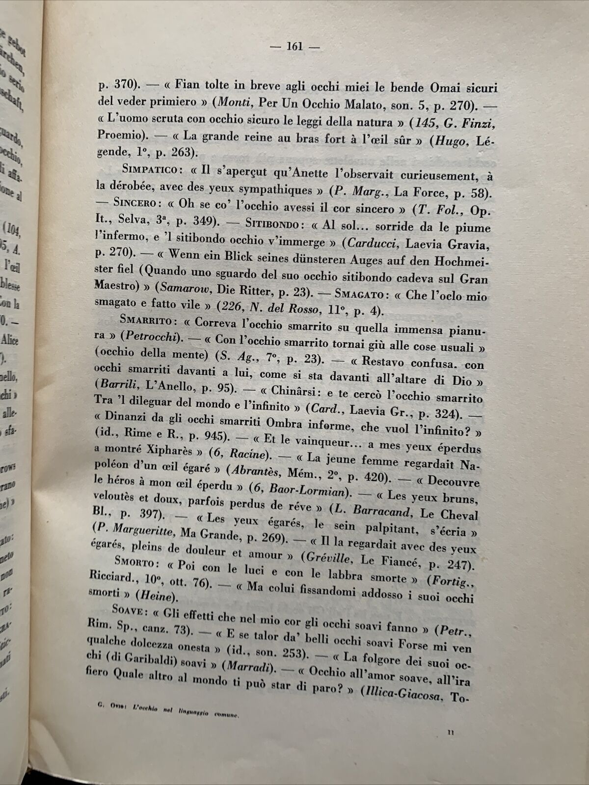 L'OCCHIO NEL LINGUAGGIO COMUNE - GIUSEPPE OVIO. 2 volumi 1941 #