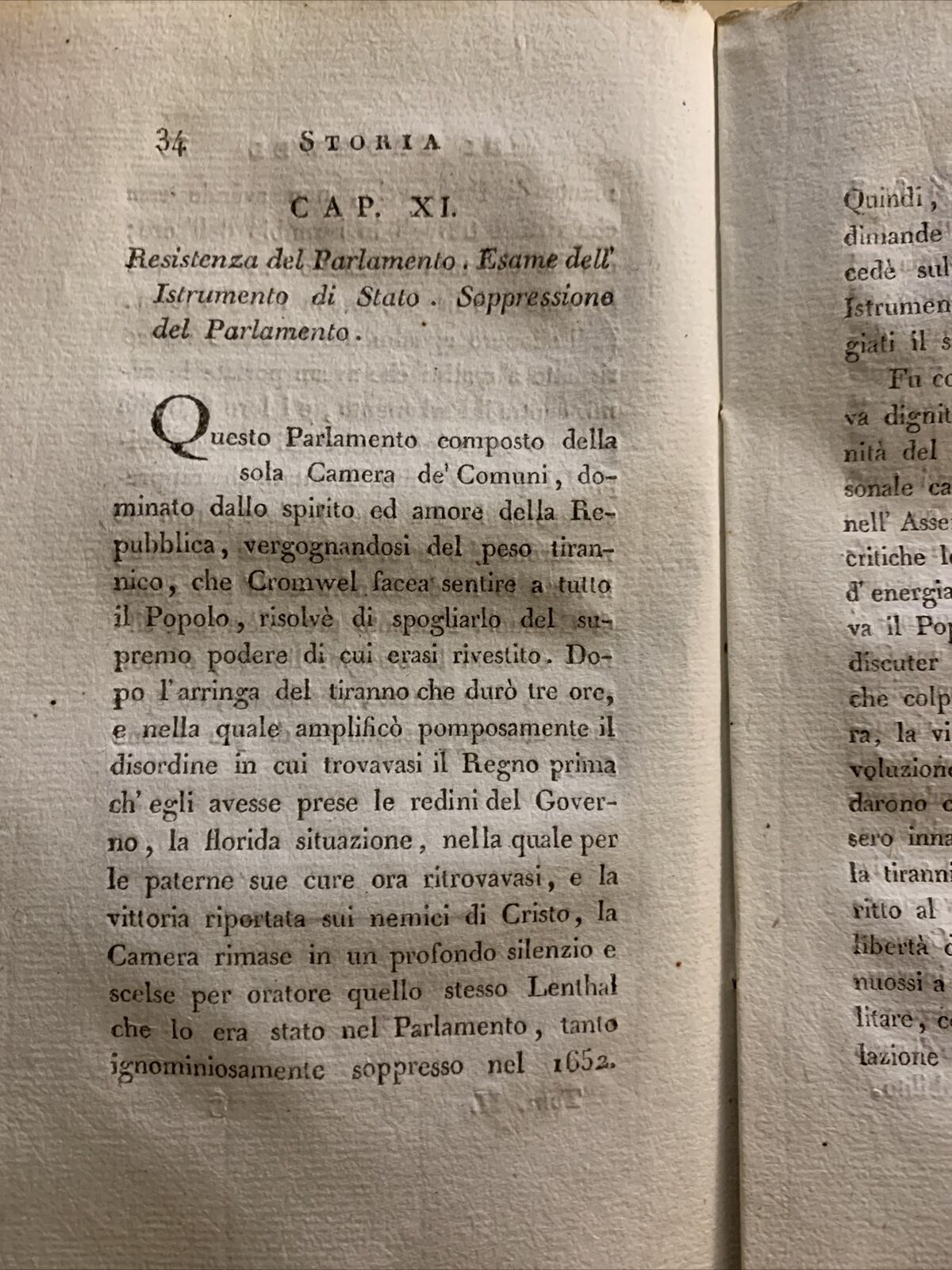 STORIA DI OLIVIERO CROMWELL. tomo 2 Jeudy Dugour, A Pekin. tradotta dal francese