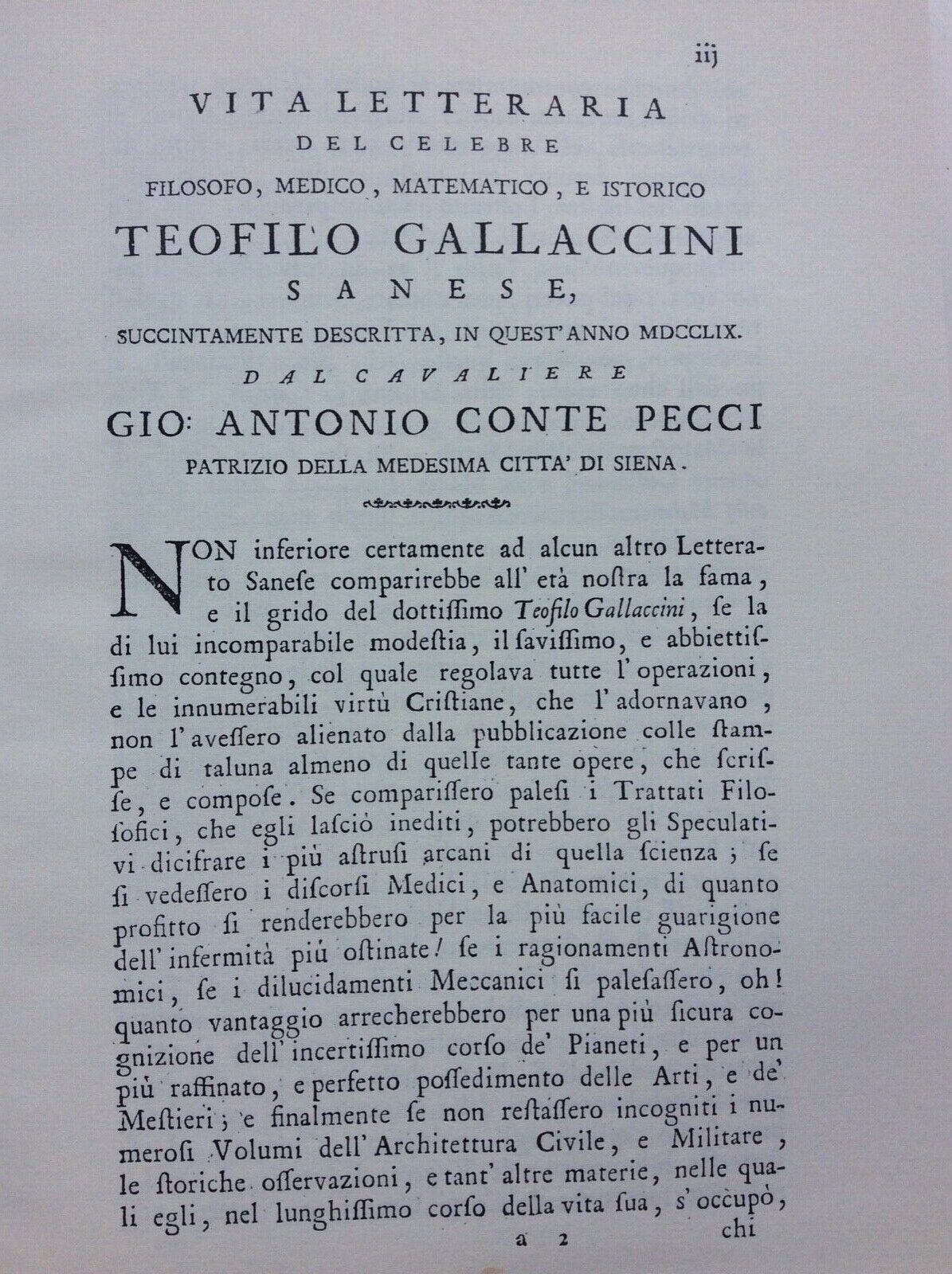 TRATTATO SOPRA GLI ERRORI DEGLI ARCHITETTI, TEOFILO GALLACINI, VISENTINI, FORNI