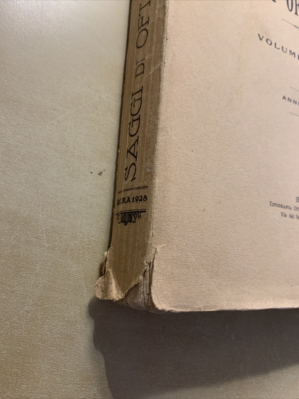 SAGGI DI OFTALMOLOGIA - clinica oculistica di Roma. Prof di Marzio 1927. vol 3 #