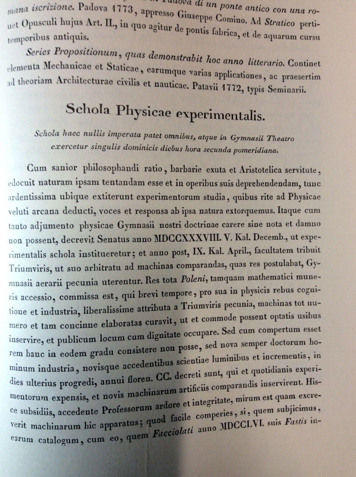 FASTI GYMNASII PATAVINI, FRANCISCO MARIA COLLE, GIUSEPPE VEDOVA,COPIA ANAS.FORNI