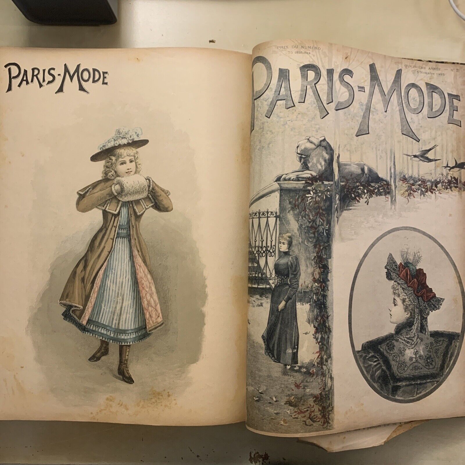 PARIS MODE antique french fashion magazine. Mode français 1893. 24 issues