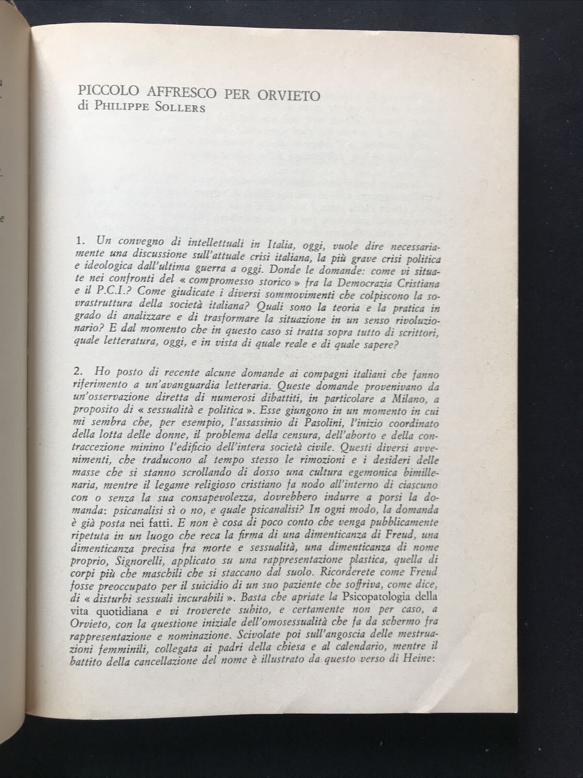 DROGA E LINGUAGGIO - Sollers, Tagliaferri. Marsilio editori 1976 #