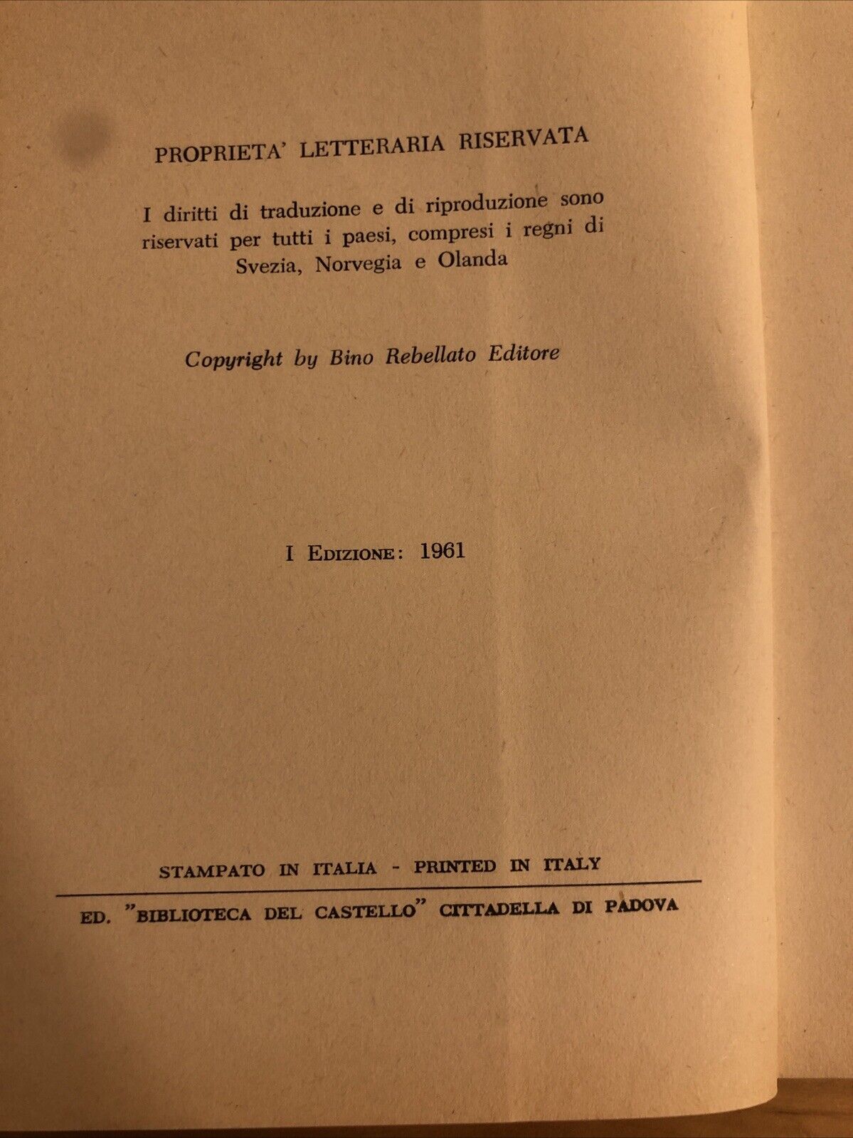 La Vecchia di Lugano - Giuseppe Bucci, Rebellato editore 1ª edizione 1961
