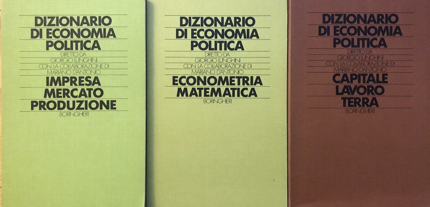 Dizionario di Economia politica, Giorgio Lunghini - Boringhieri