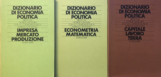 Dizionario di Economia politica, Giorgio Lunghini - Boringhieri