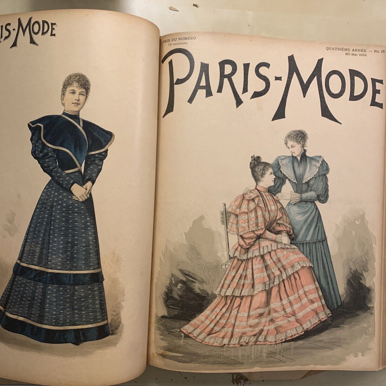 PARIS MODE antique french fashion magazine. Mode français 1893. 24 issues