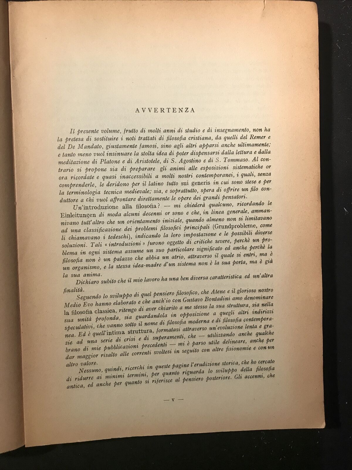 I FONDAMENTI DELLA FILOSOFIA CLASSICA - Francesco Olgiati, Vita Pensiero 1950  #