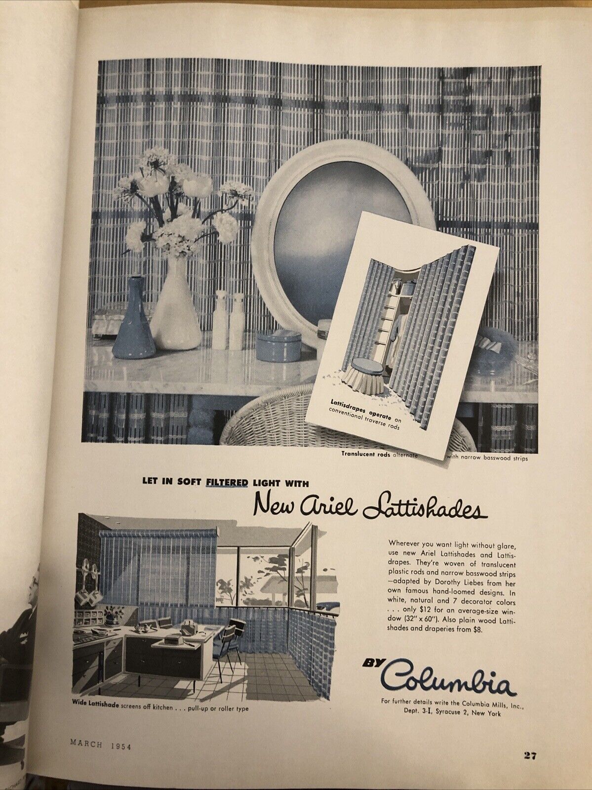 INTERIORS MAGAZINE MARCH 1954 Olga Gueft - Interiors, design, architecture