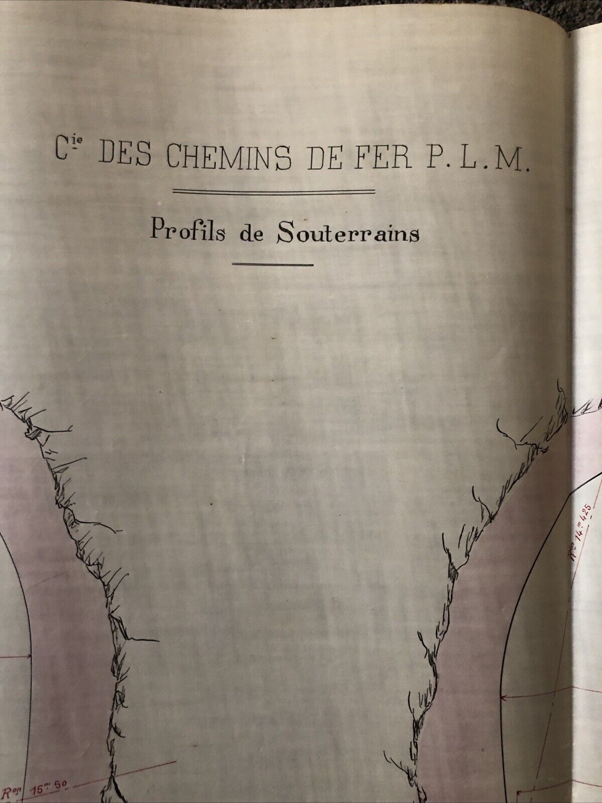 FERROVIE - CHEMIND DE FER profils de souterrains, a une voie - a deux voies