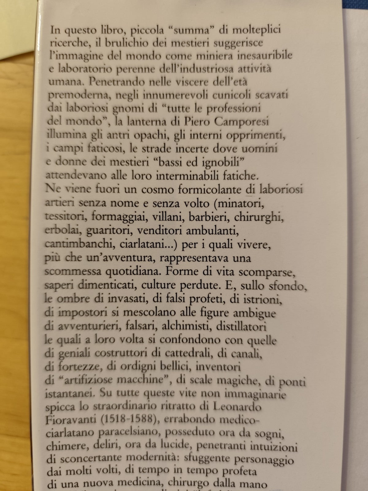 La miniera del mondo Artieri inventori compositori Piero Camporesi Il saggiatore