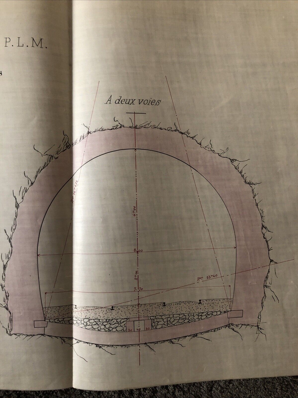 FERROVIE - CHEMIND DE FER profils de souterrains, a une voie - a deux voies