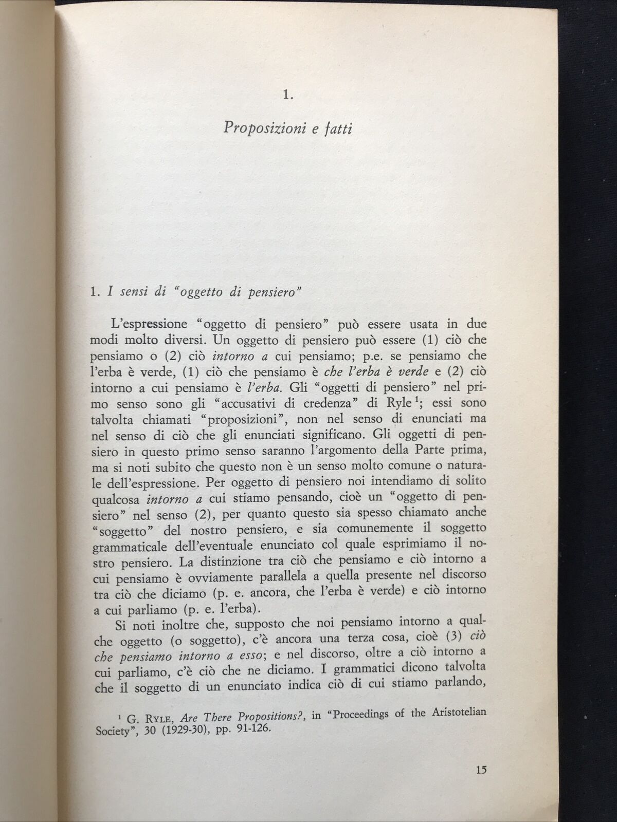 OGGETTI DI PENSIERO - Arthur N. Prior, Feltrinelli Bocca, Prima edizione 1981 #