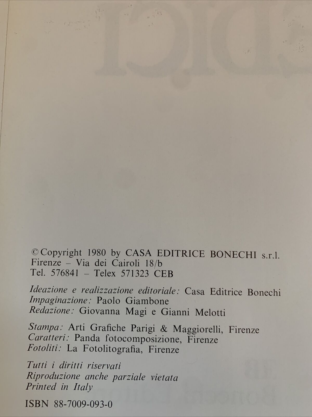 Storia di una grande famiglia - Piero Bargellini. Bonechi editore 1980