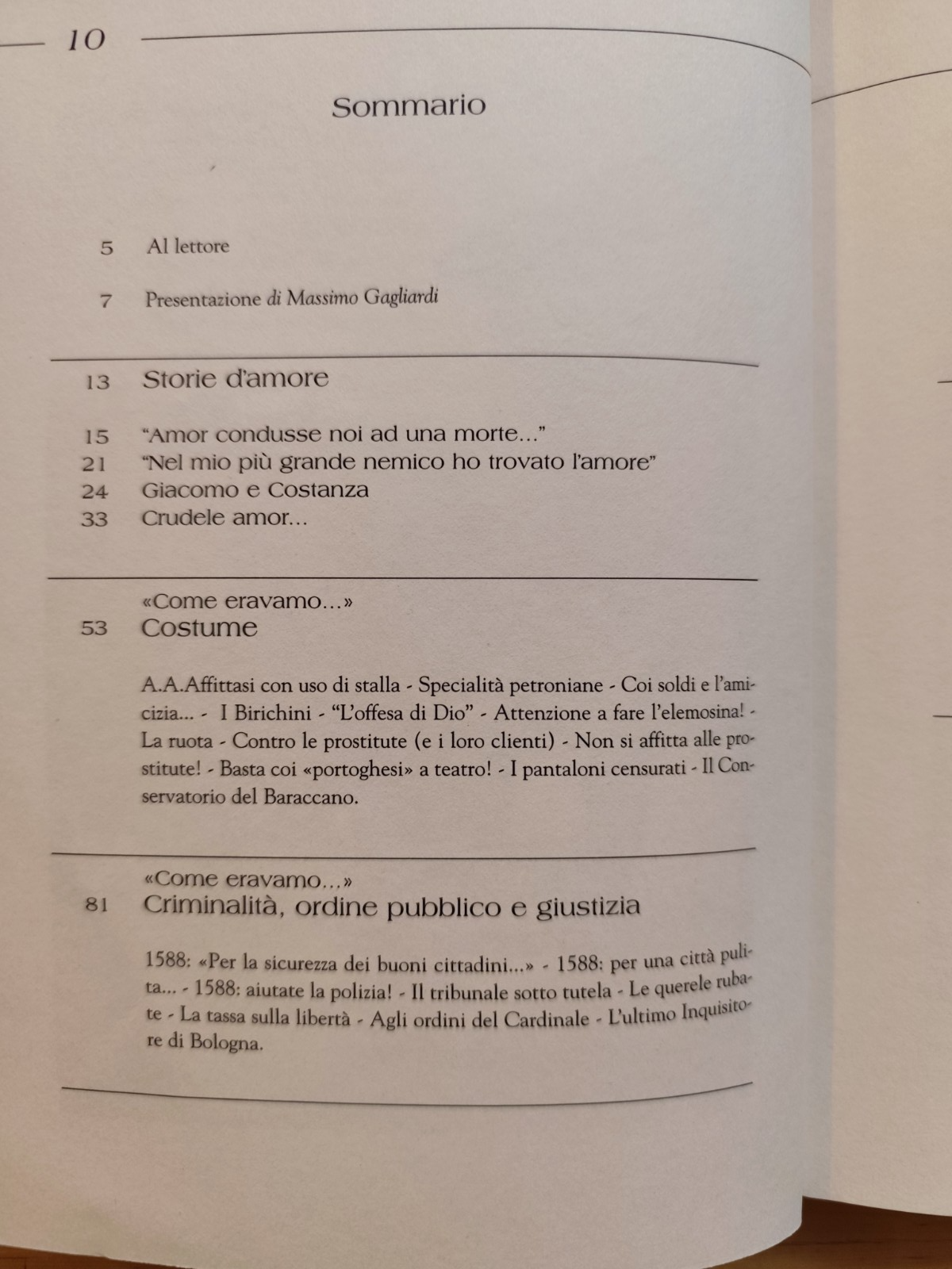 Come eravamo - Marco Poli (Bologna) episodi di cronaca e storia bolognese, Costa