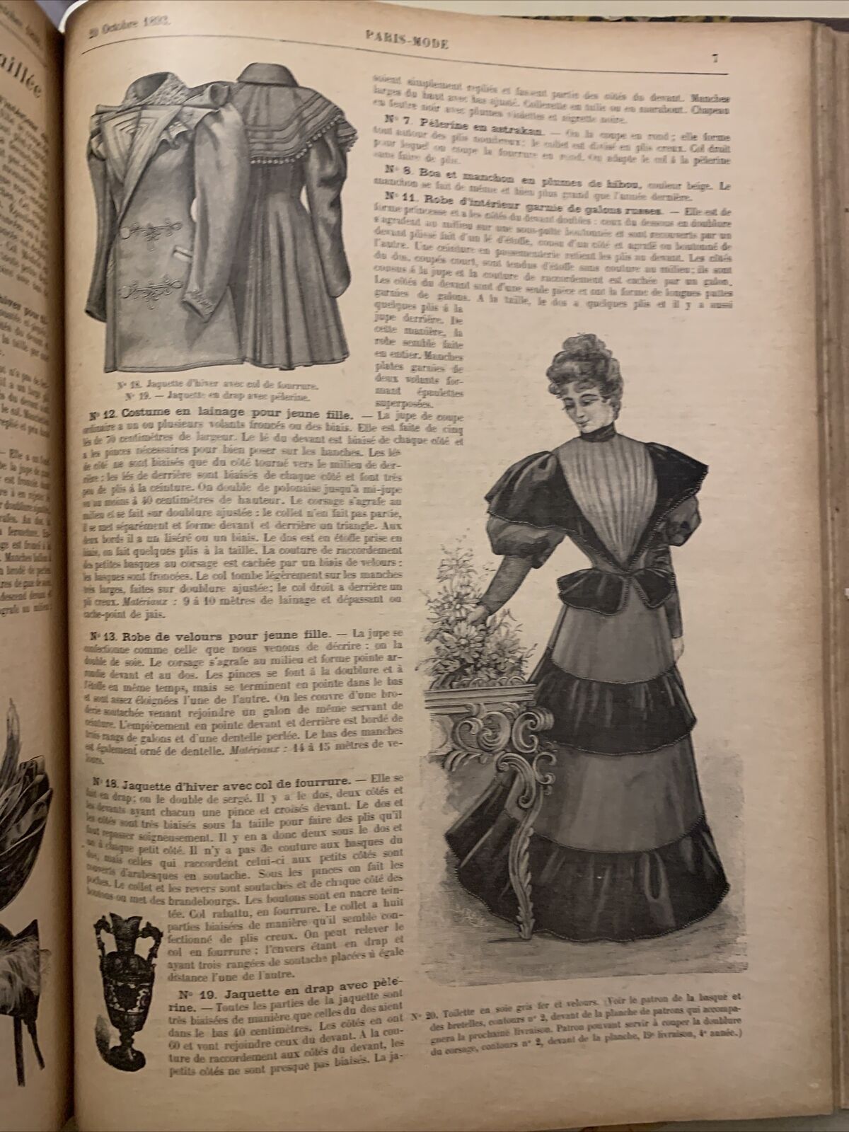 PARIS MODE antique french fashion magazine. Mode français 1893. 24 issues