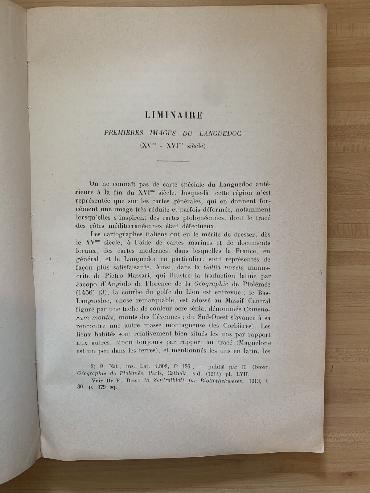 CARTES ANCIENNES DU LANGUEDOC XVI - XVIII S. Francois Dainville S.J. 1961 #