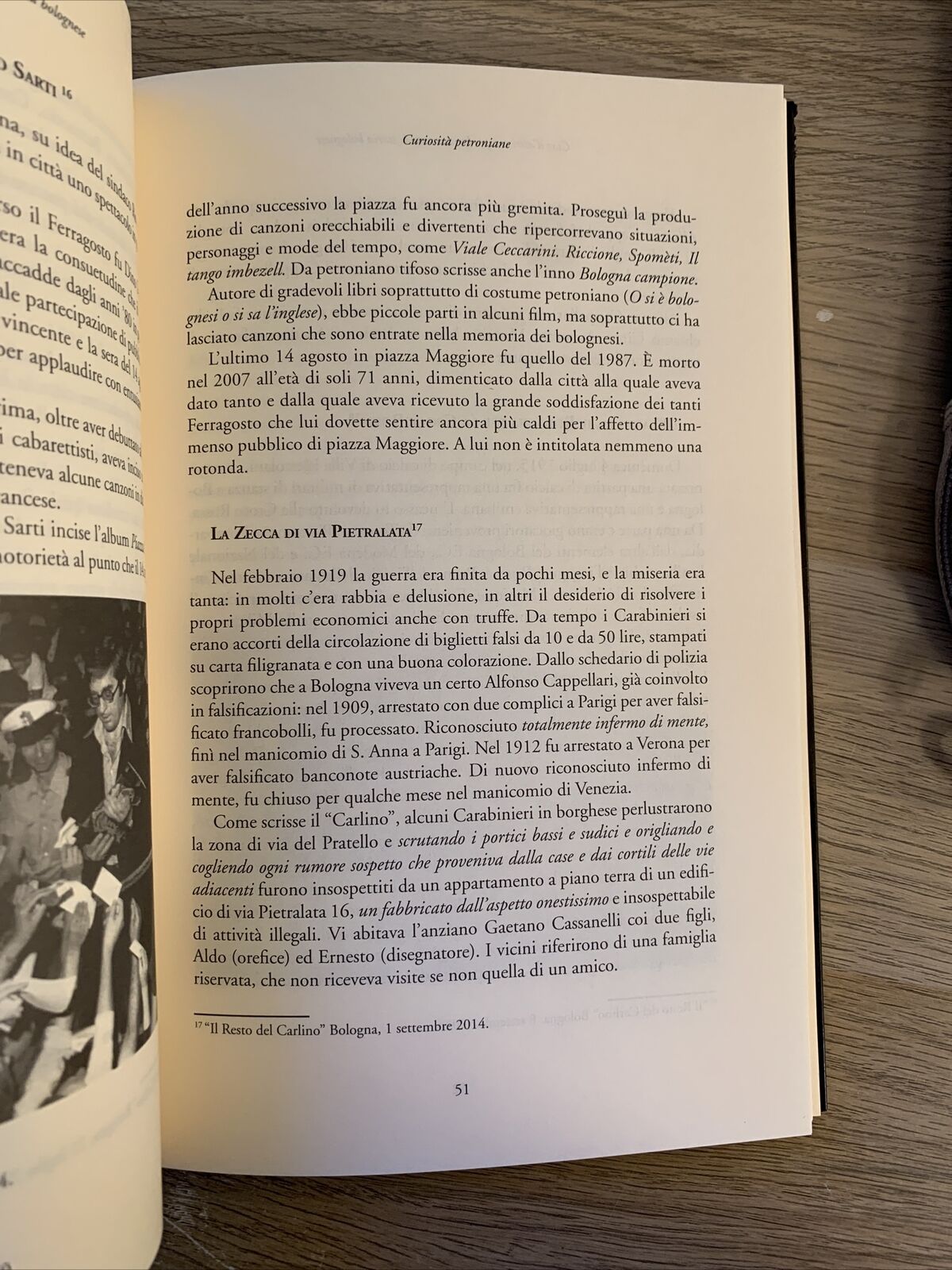 Cose d'altri tempi - Marco Poli. Frammenti di storia bolognese. Minerva 2015