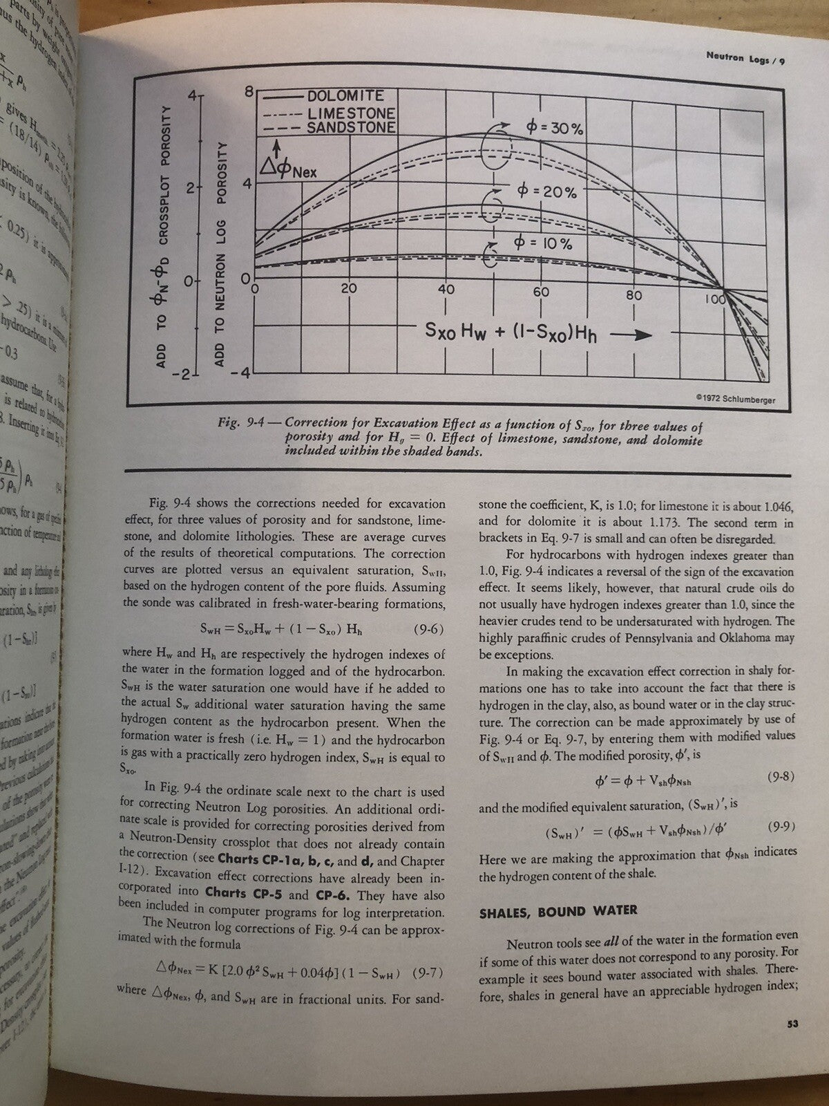 Schlumberger log interpretation - volume 1, principles 1972 edition, New York